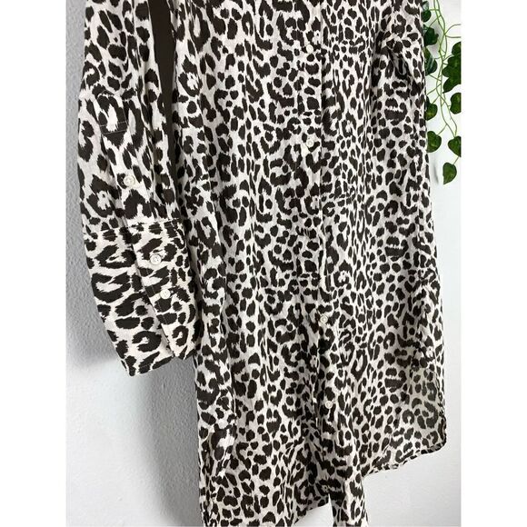 J. CREW | Cotton Voile Beach Shirt in Leopard Print E130 - Picture 4 of 6